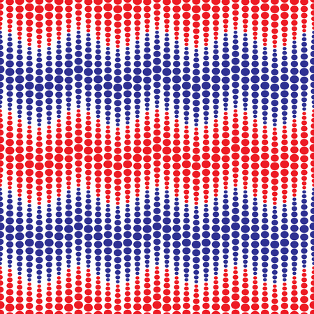 Vector seamless pattern. Abstract Festive design background concept in traditional American colors - red, white, blue. Modern stylish abstract texture. Template for print, textile and decoration.のイラスト素材
