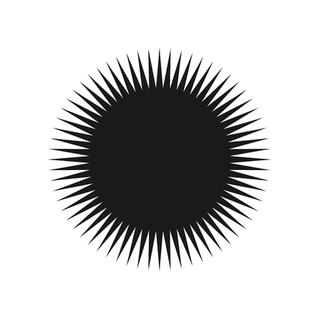 Sun vector black icon. Element for design. Vector Illustration.のイラスト素材