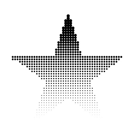Abstract dotted background. Halftone effect. Vector texture. Modern background. Monochrome geometrical pattern. Strips of points. Black dots on white background.のイラスト素材