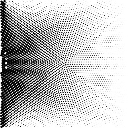 Abstract dotted background. Halftone effect. Vector texture. Modern background. Monochrome geometrical pattern. Strips of points. Black dots on white background.のイラスト素材