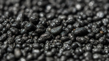 Black caviar as a background. Macro. Close-up.の素材