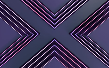 purple abstract geometric pattern 3d render background for poster, template, business presentationの写真素材