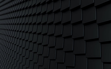 dark luxury square shape abstract background 3d rendering