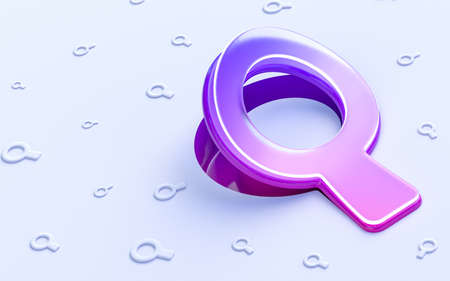 search sign folding on white background 3d render concept for social banner web template coverの写真素材