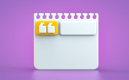 Quote box frame background empty space blogging template 3d render concept for textingの写真素材