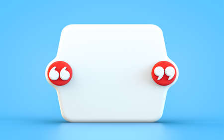 Quote box frame background empty space blogging template 3d render concept for textingの写真素材