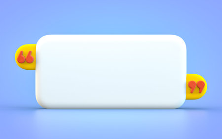Quote box frame background empty space blogging template 3d render concept for texting