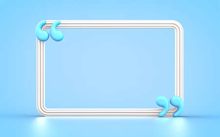 Quote box frame background empty space blogging template 3d render concept for textingの写真素材