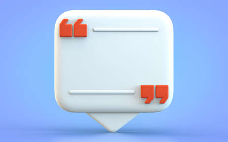 Quote box frame background empty space blogging template 3d render concept for textingの写真素材