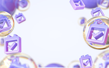 calendar check iconic blank space advertising background concept for website banner poster 3d render