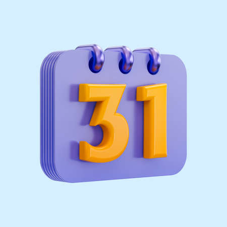 cartoon look calendar date icon 3d render concept for Business planning events reminderの写真素材