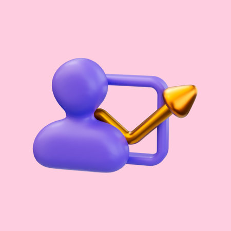 user chart up arrow icon 3d render concept for business arrival process and growth profitの写真素材