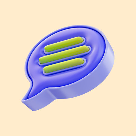 cartoon look comment icon 3d render concept for conversation communication in social mediaの写真素材