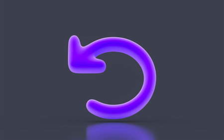 refresh arrow sign minimalistic look on dark background 3d render concept for reload rotation