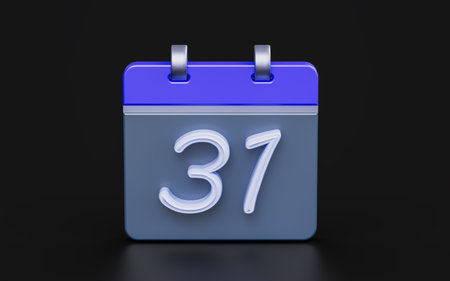 calendar sign on dark background 3d render concept for new year coming eventの写真素材