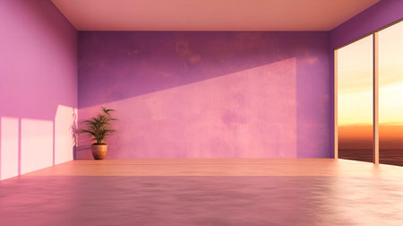 Empty corners with potential for decor and designの素材