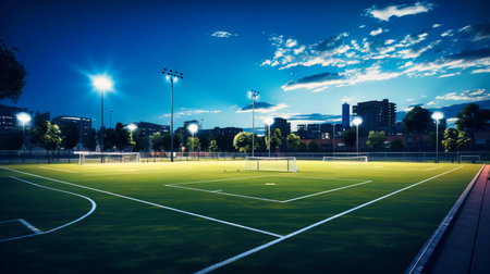 Invigorating scenes of sports fields resonating with the spirit of teamwork and ambition,の素材