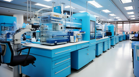 State-of-the-Art Laboratory Equipped with High-Tech Analytical Instruments for Scientific Research and Developmentの素材
