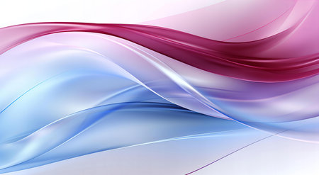 Graceful Curves of Pink and Blue: Silky Abstract Waves Flowing in Harmonious Symmetryの素材