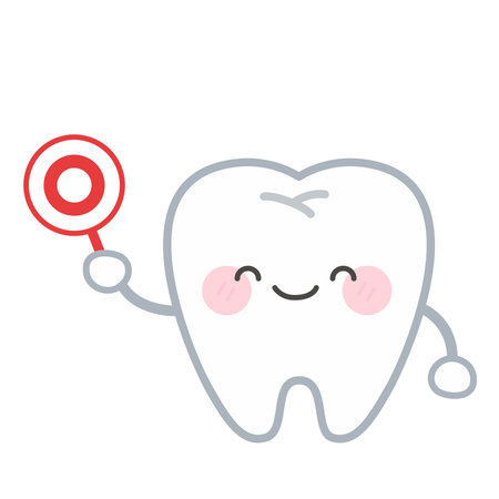 Tooth character showing the correct answer