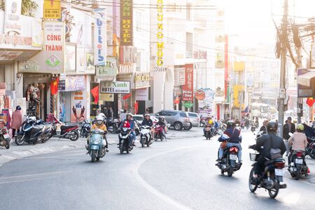 Motorcycle traffic in Vietnam, Dec 25, 2019のeditorial素材
