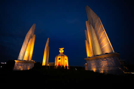 Thai Democracy monument, Bangkok, Thailand, July 20, 2020のeditorial素材