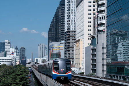 BTS station,Bangkok skytrain, Bangkok,Thailand, Nov 19, 2020