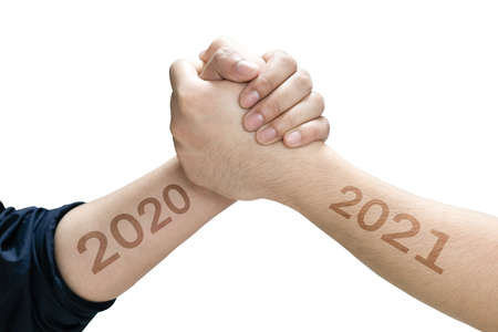 Human hands, 2020 to 2021 conceptsの写真素材