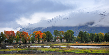 Xinduqiao landscape sceneryのeditorial素材