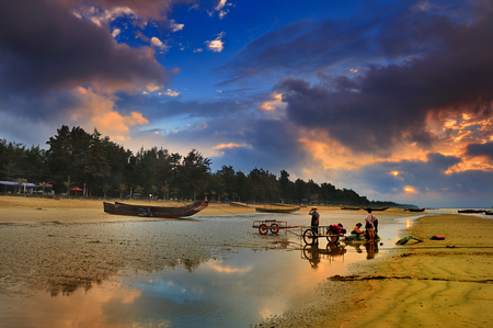 Guangxi Jing Island Beach Sideのeditorial素材