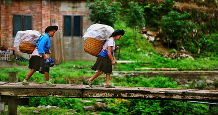 Women in the Yao villageのeditorial素材