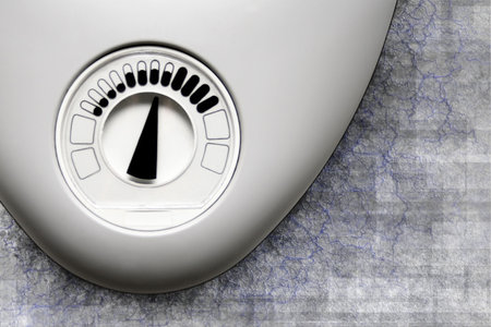Temperature grade indicator isolated on the art background
