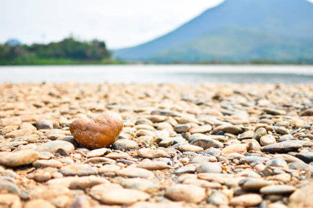 Heart , stonesの写真素材