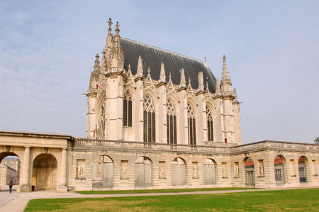 France, Paris, Chateau de Vincennes: La sainte Chapelle, the holy chapelの写真素材