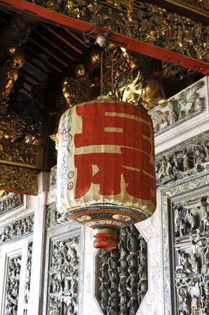 Malaysia, Penang: leong san tong khoo kongsi  chinese  temple and clan hall, this  image is a detail of the outside walls decoration ,  の写真素材