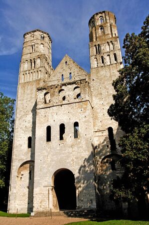 France, Normandie:  The Abbey of Jumieges is a benedictine monastery founded in 654 A.D by saint Philibertの写真素材