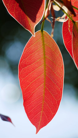 Pink leaves