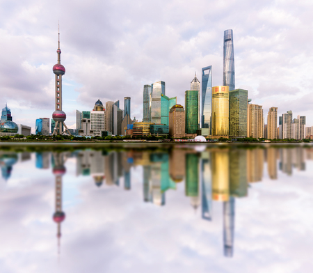 shanghai cityscape skylineのeditorial素材