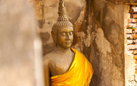 Thai monk in the templeの写真素材