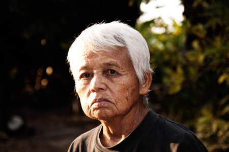 thai older women in lonelinessの写真素材