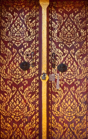 The door of thai sanctuary の写真素材
