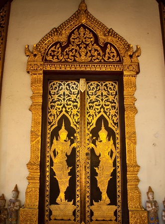 The door of thai sanctuary の写真素材