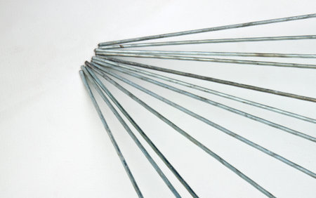 The metal strings in isolated picture