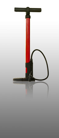 Bicycle pump floor in isolated pictureの写真素材