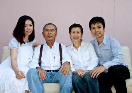 Lovely Family on the sofa