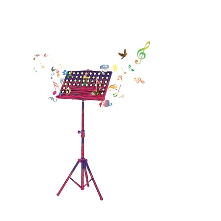 Abstract music background in whiteの写真素材