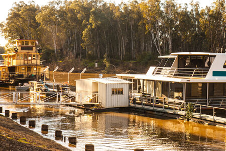 The riverboat in the riverのeditorial素材