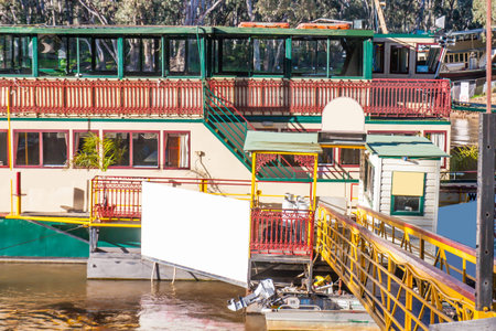 The riverboat in the riverのeditorial素材