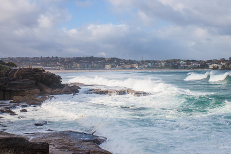 the Bondi beach with the sandの写真素材