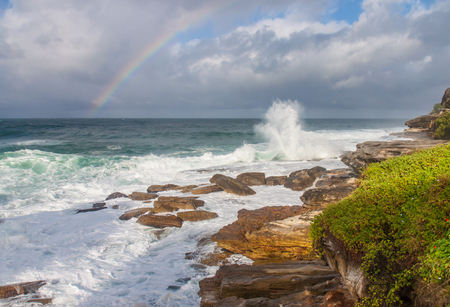the Bondi beach with the sandの写真素材
